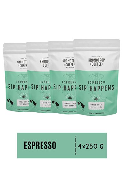 Kronotrop Sip Espresso Whole Bean Coffee 250 Gr X 4 Pieces
