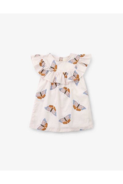 Gingersnaps Girls' Short Sleeve Printed Dress with Square Neckline
