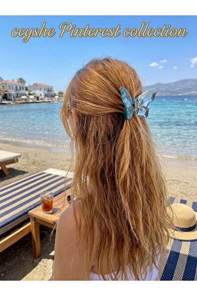 CeyShe دبوس شعر كبير على شكل فراشة من Pinterest مستورد مع مشبك