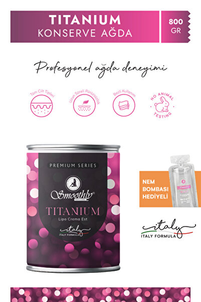 Smoothly Titanium Pudralı Konserve Ağda - Soft Touch Profesyonel Konserve Ağda