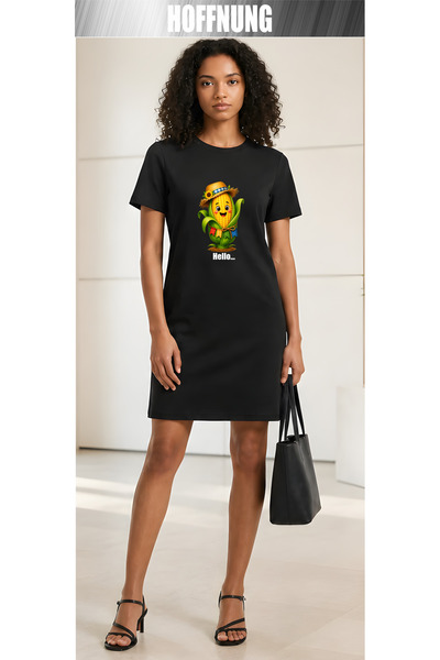 HOFFNUNG Women's Short Sleeve Crew Neck T-Shirt Dress Nightgown