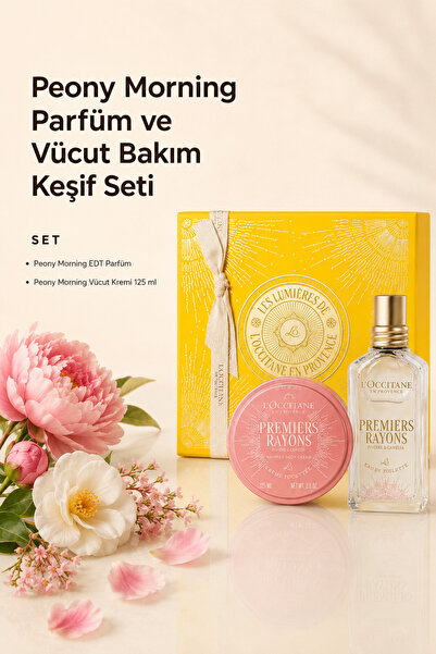 L'Occitane Peony Morning Parfüm ve Vücut Bakım Seti, Özel Kutulu, Limited Edi...