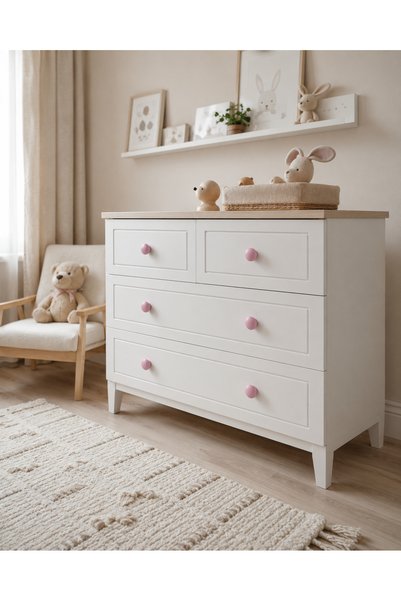 TURUNÇ AKSESUAR Light Pink Ball Handle - Diameter 5 cm Baby Kids Teen Room Handles Cabinet Drawer Furniture Handle