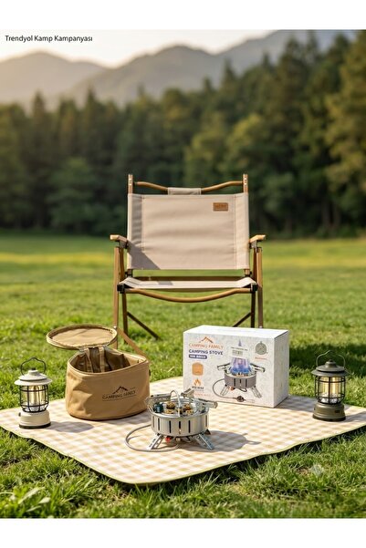 Yallabena Portable 5-Burner Camping Gas Stove – Foldable High-Power Outdoor C...