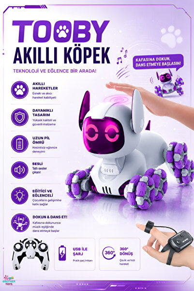 Brother Toys Uzaktan Kumandalı Bilek Kontrollü 8 Tekerli Akrobat Tooby Oyunca...