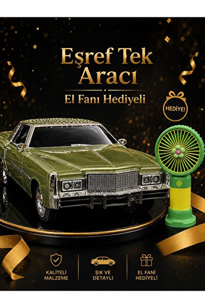 ASYA BAZAAR EŞREF TEK HOPARLÖR ARABA METAL YEŞİL RENK + EL FANI HEDİYELİ