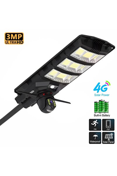 Welora Lampa solara stradala 300W cu camera de supraveghere integrata, Conect...