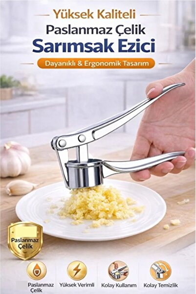 Kitchen Live Paslanmaz Çelik Sarımsak Ezici