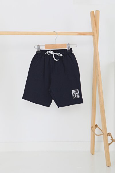 TOFİSA Κοριτσίστικο σορτς με στάμπα Navy Blue - 27335