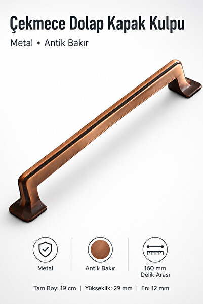 NZB Mobilya Mutfak Çekmece Dolap Dolabı Kulpu Kulbu Kulpları 160 mm Eskitme A...