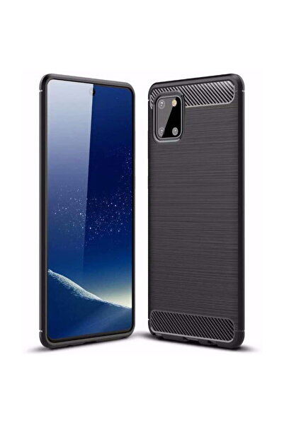Techsuit Θήκη για Samsung Galaxy Note 10 Lite - Σιλικόνη Άνθρακα - Μαύρο