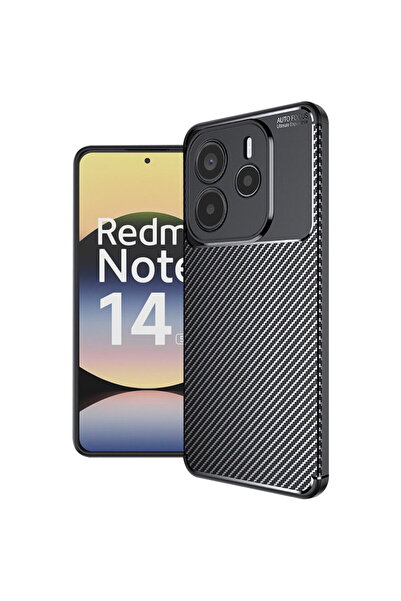 Techsuit Husă pentru Xiaomi Redmi Note 14 5G - Fibră de carbon - Negru