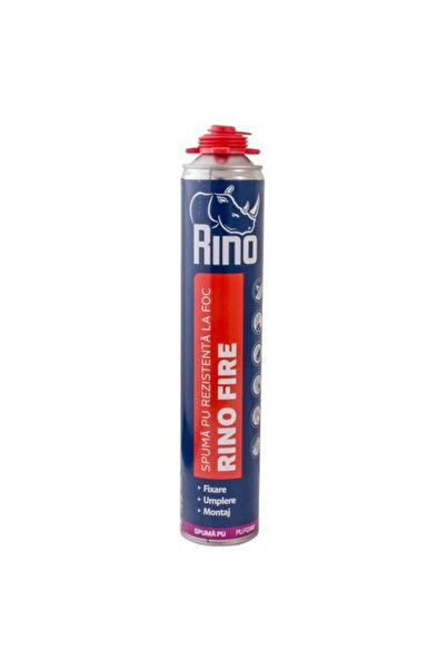 Rino Spuma poliuretanica rezistenta la foc FIRE, 750ml, pentru pistol