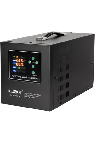 Kemot URZ3429-LFP4, 2600VA/1800W, 2 x Priza Schuko, Negru