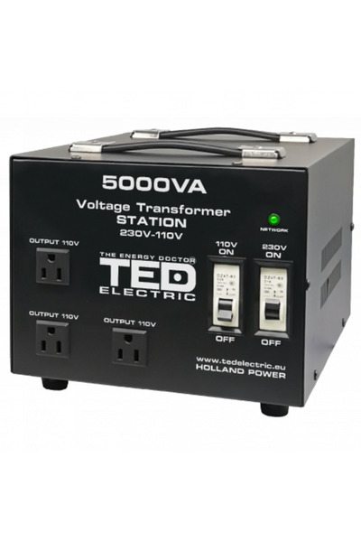 TED Electric Transformator 230-220V la 110-115V 5000VA/4000W cu carcasa TED00...