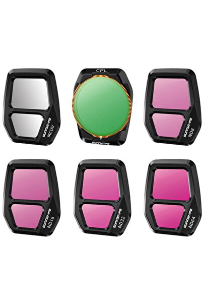 SunnyLife Filtru de obiectiv A3S-FI929, amestec de 6 bucăți, pentru AIR 3S