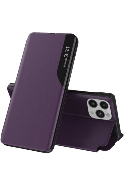 Techsuit Husă pentru iPhone 15 Plus - Seria eFold - Mov