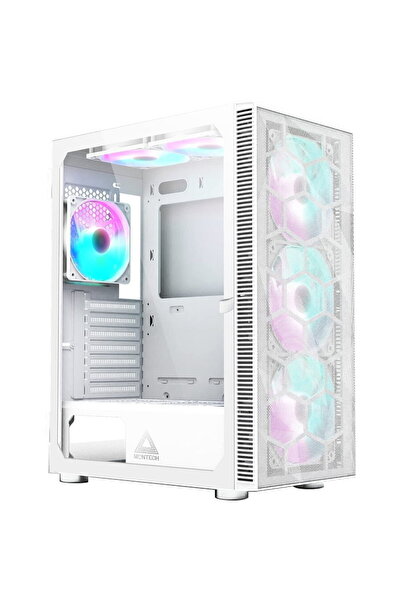 MONTECH Carcasa X3 Mesh Fara sursa Midi-Tower, RGB, Tempered Glass Alb