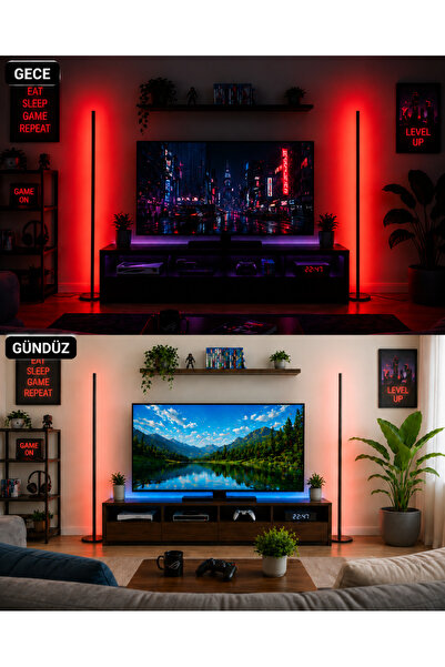 neeko Nexus Rgb Stıck Led Lambader Full Renk Full Rgb Uzaktan Kumandalı Aydınlatma Sistemi Dimlenebilir