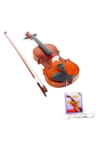 Depox Set clasic de vioară din lemn 1/8, inclusiv carcasa și set de coarde