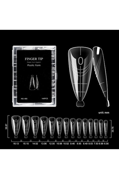 Choice L-140pcs-box TP 70pcs/140pcs Clear Nail Dual Form Full Cover Nail Exte...