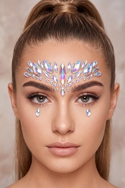 BearPear Austral Işıltılı Kristal Kesim Makyaj Festival Yüz Taşı Face Gems