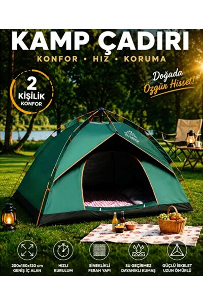 Light Nova 4 Kişilik Tam Otomatik Su Geçirmez Otomatik Kamp Çadırı | Kolay Ku...