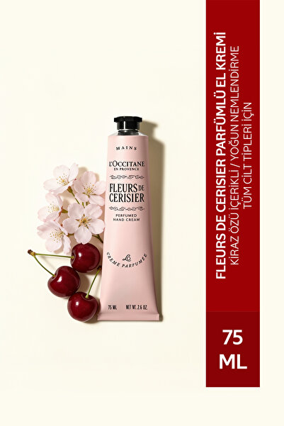L'Occitane Fleurs de Cerisier El Kremi, Kiraz Özü İçeren Besleyici ve Nemlend...
