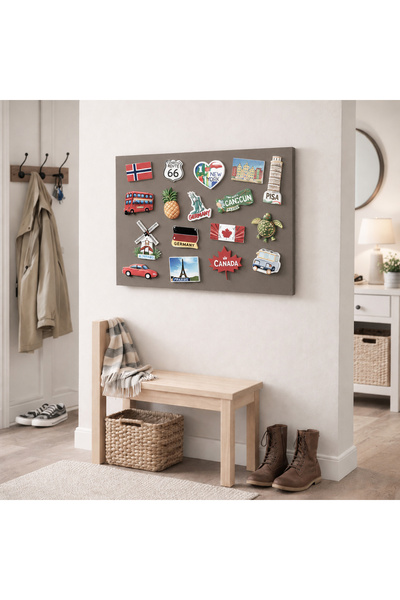 Decopin METAL MAGNET PANOSU - HATIRLATMA HATIRA PANOSU VİZON 35X50
