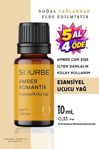SOURBE Amber Romantik Esansiyel Uçucu Yağ Buhurdanlık Koku Esansı Dizüför Esa...