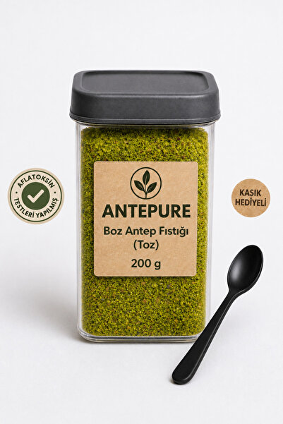 ANTEPURE Antep Boz Yeşil Toz Fıstık (Premium Kalite)- Baklava, Pasta ve Tatlı...