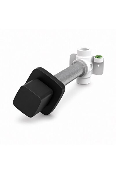 AQUA BAGNO Mega Ankastre stop Valf 1/2 -PPRC GÖVDE -Mat Siyah