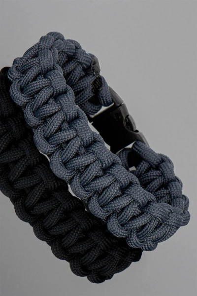 Apptakı Füme Antrasit Salamur Grisi Survival Paracord Bileklik - PAR0116