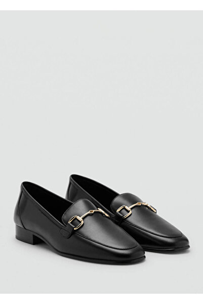 MANGO Woman Mocasini din piele cu catarama