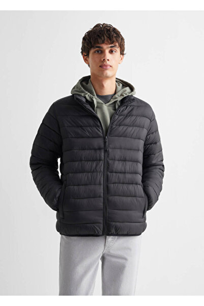 Mango Teen Yandan fermuarlı kapitone anorak