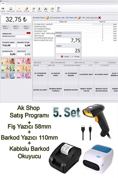 PazarTimi Barkod Satış Sistemi & Market Programı & Fiş Yazıcı & Barkod Yazıcı...