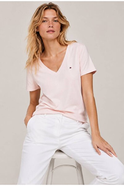 Tommy Hilfiger V Yaka Slim Tişört