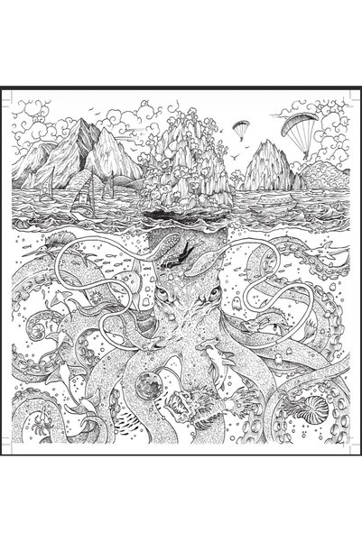 Romos Yayınları Wonderful Worlds Coloring Book for Adults