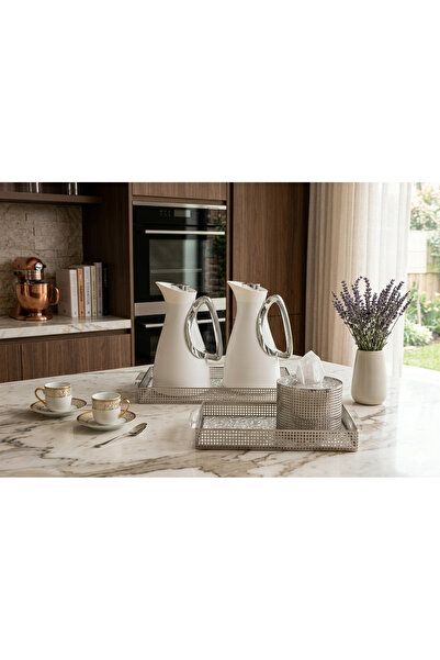 Generic Luxury Serving Set Includes Tea & Coffee Tray, Serving Trays, and Tis...