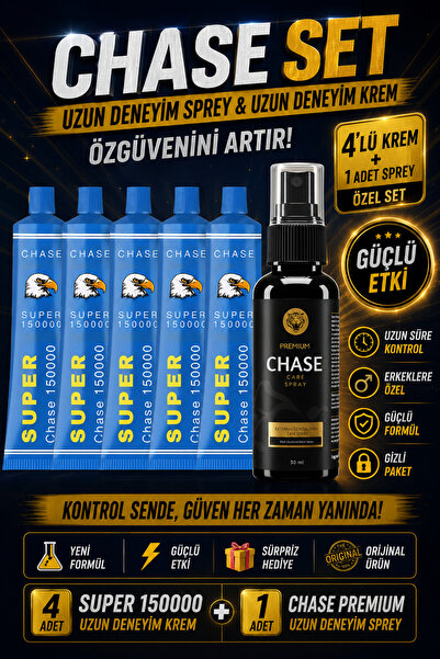 Chase Premium Uzun Deneyim Sprey ve Krem 5'li Set