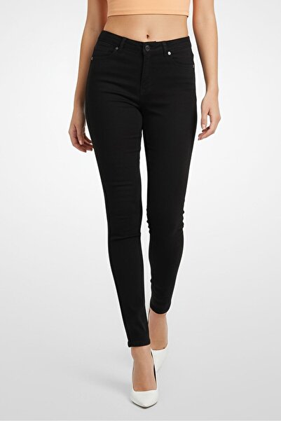 Dr.Denim Women Super Skinny Fit Solid Non-Stretchable Jeans, Black