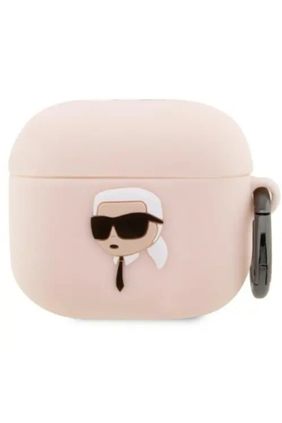Karl Lagerfeld KLA3RUNIKP AirPods 3 cover pink/pink Silicone Karl Head 3D
