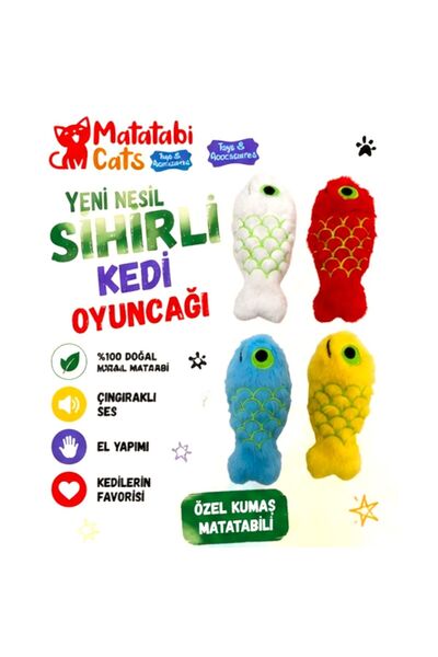 MATATABİ CATS Fi̇fy Plush Cat Toy - Durable, Fun Toy for Cats with Matatabi C...
