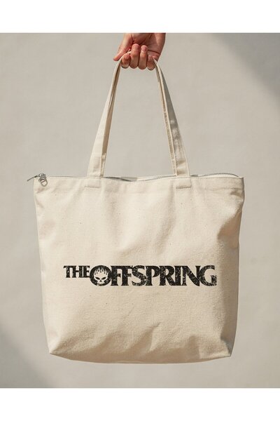 buzagi tasarım ürünleri The Offspring Zippered Lined Gusseted Canvas Bag 35 X...