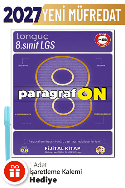 Tonguç Yayınları 8. Sınıf LGS ParagrafON Soru Bankası + Hediyeli