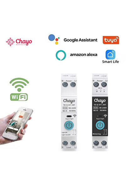 Choice4 قاطع دائرة ذكي أسود اللون مزود بعداد 32 أمبير من نوع TUYA WIFI، مزود ...