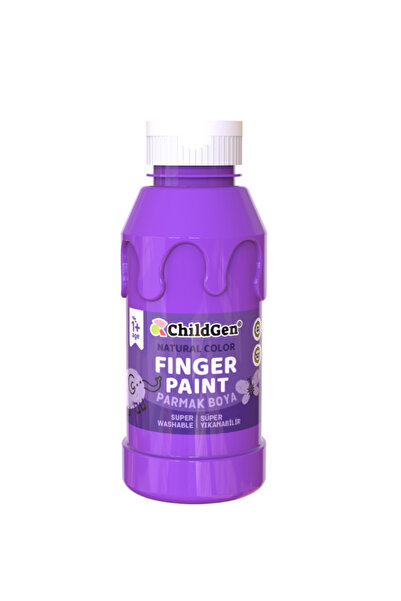 ChildGen Süper Yıkanabilir Parmak Boya 350 Ml Şişe Mor