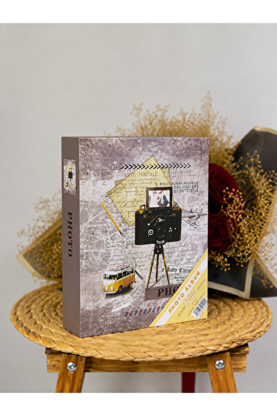 Rabsev Photo Album 10x15cm 200 Photo Capacity Colorful Camera Patterned Memor...