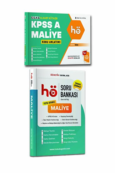 hukuk öğretir KPSS A Maliye Kamp Kitabı + Soru Bankası