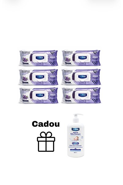 Deep Fresh Set 6 pachete Servetele pentru multi suprafete lavanda, bicarbonat...
